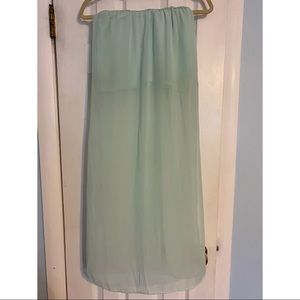 Mint Green Double Slit Skirt | Size 2